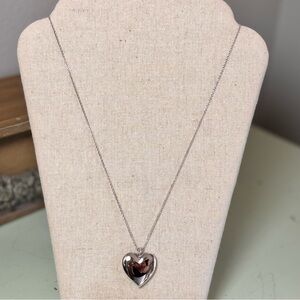 Vintage Sterling Silver Heart Locket Pendant Necklace Princess Pride Creations